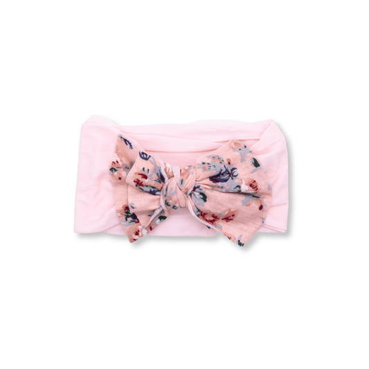 Baby Headband | Floral Bow Light Pink FINAL SALE| spsb