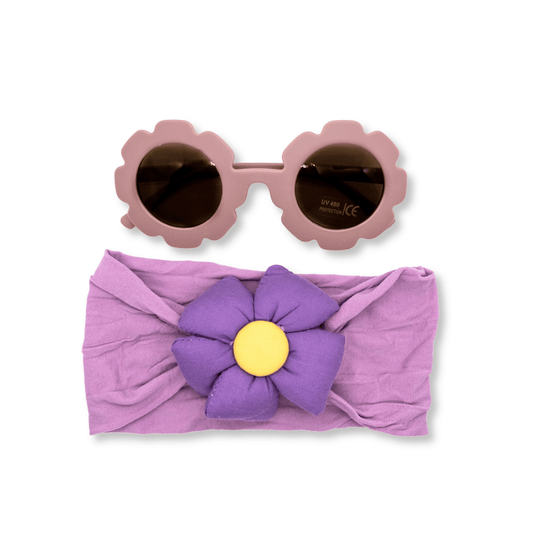 Baby Headband & Sunglasses | Hair Bow for Infants | Purple FINAL SALE | spsb