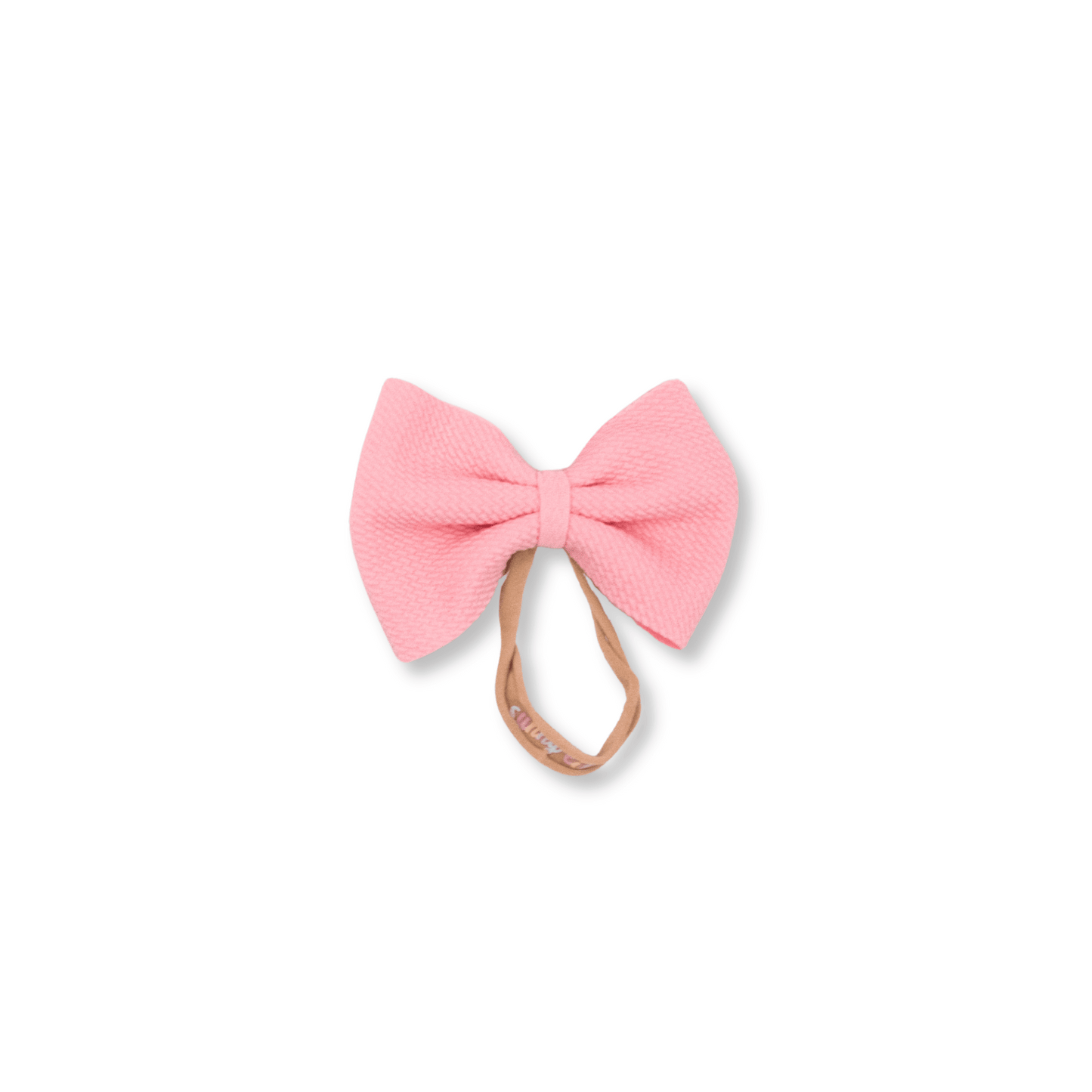Baby Headband | Handmade | Nylon | Large Bow | Size 0-24m | Bubblegum Pink | FINAL SALE