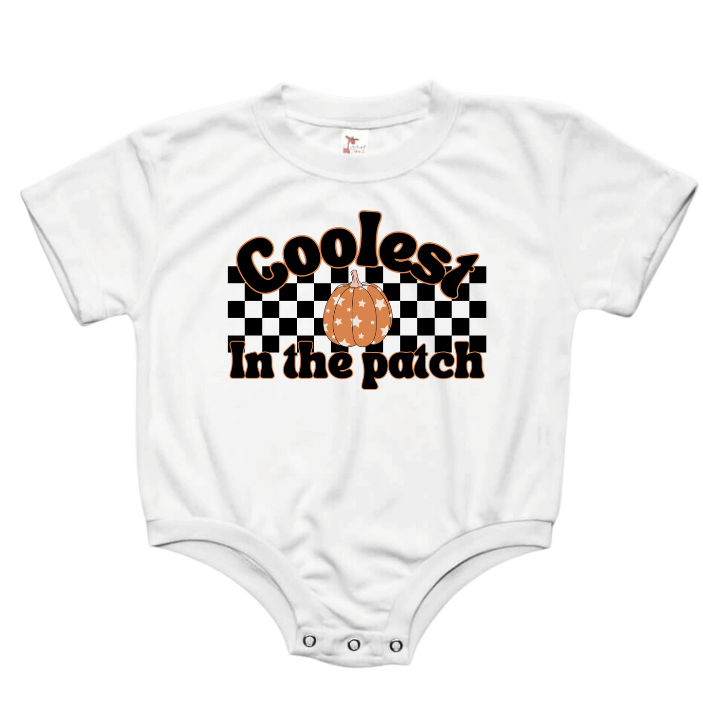 Baby & Toddler Romper | Girls & Boys | Unisex Fit | 100% Cotton | Short Sleeves | Sizes 0-3m to 18-24m | Coolest Pumpkin | FINAL SALE