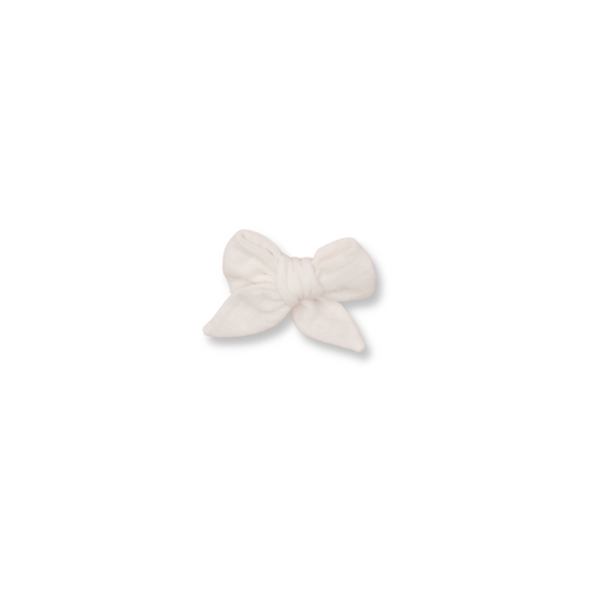 Fable Bow | Clip in Hairbow | Handmade | Small Bow | White | spsb