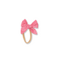 Fable Bow Headband | Nylon | Small Bow | Fits 0-24m | Pink Daisy Smiles | sbb
