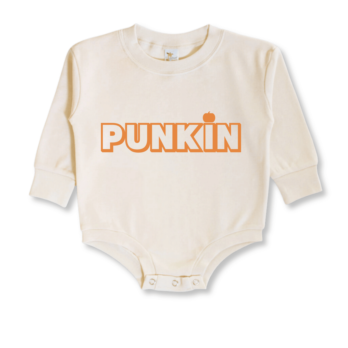 Baby & Toddler Romper | Girls & Boys | Unisex Fit | Long Sleeves | 100% Cotton | Sizes 0-3m up to 12-18m | Punkin | FINAL SALE