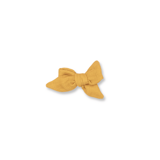Fable Bow | Clip in Hairbow | Handmade | Small Bow | Mustard Yellow | spsb