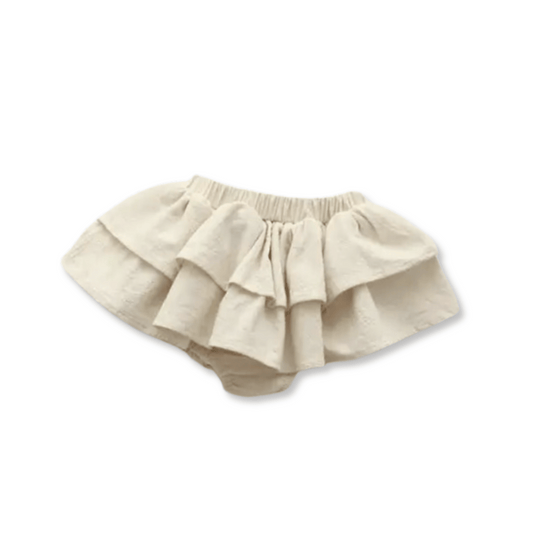 Ruffle Skirt Bloomers | Sizes 12m-3T | Beige