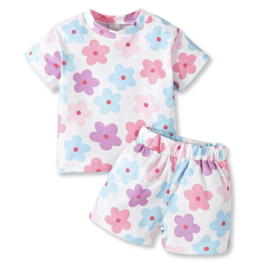 Toddler Outfit Set | Sizes 12-24m | Pastel Daisies
