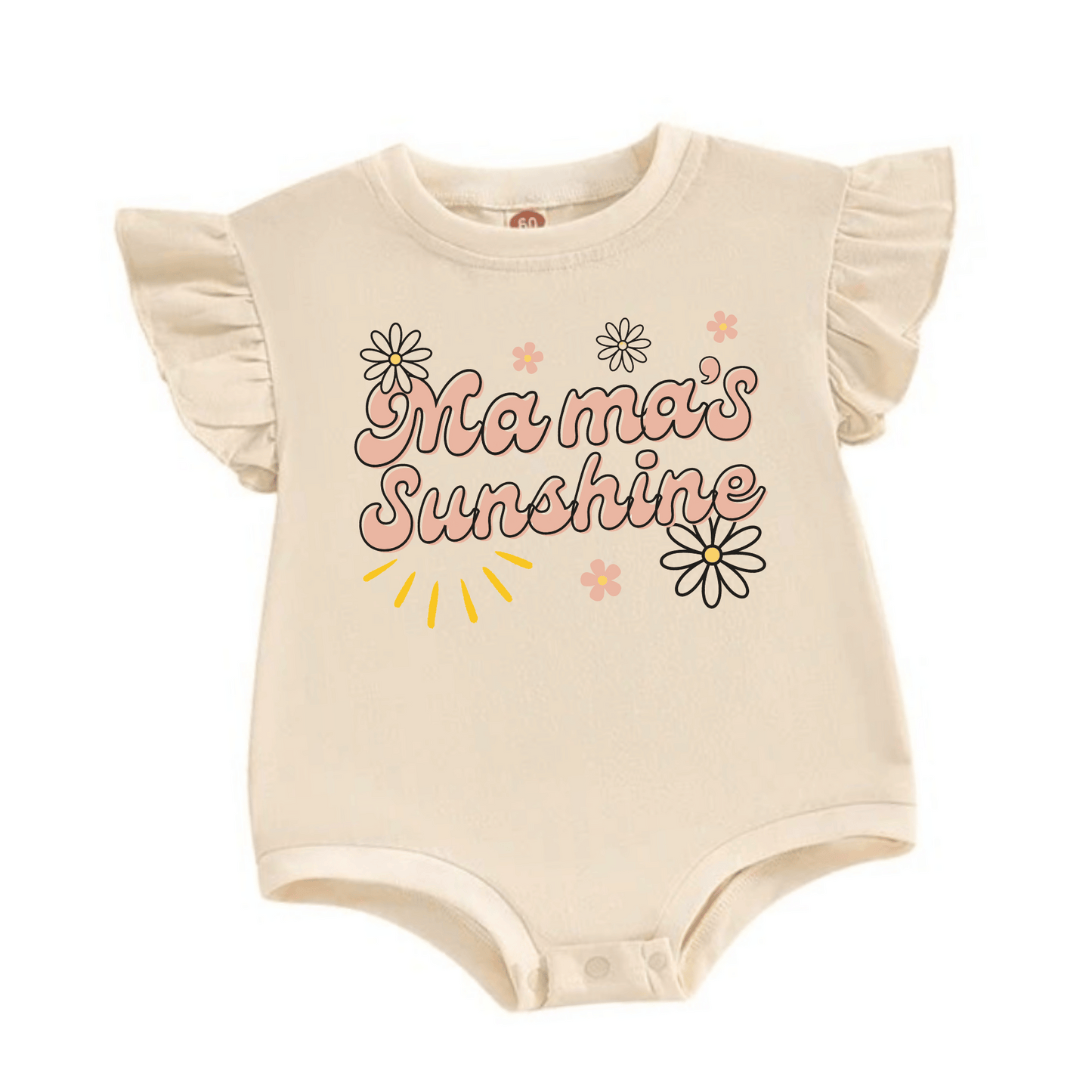 Baby Romper | Sizes 0-18m | Mama's Sunshine | Beige | FINAL SALE