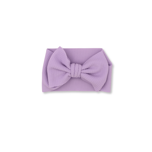 Baby Head Wrap | Handmade Bow | Large Bow | Lilac | FINAL SALE | hwb2