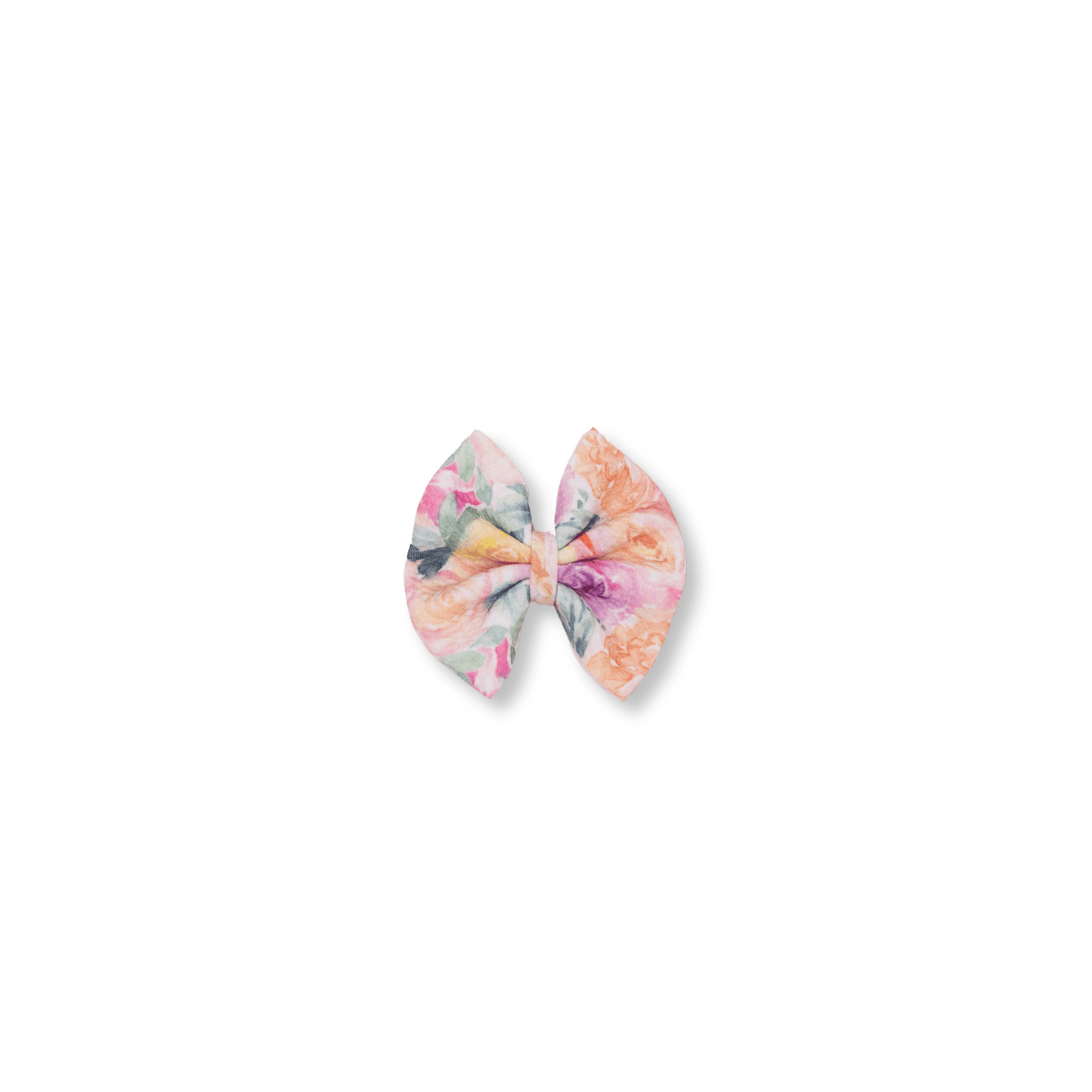 Baby & Toddler Bow | Clip in Hairbow | Handmade | Medium Bow | Watercolor Floral | FINAL SALE