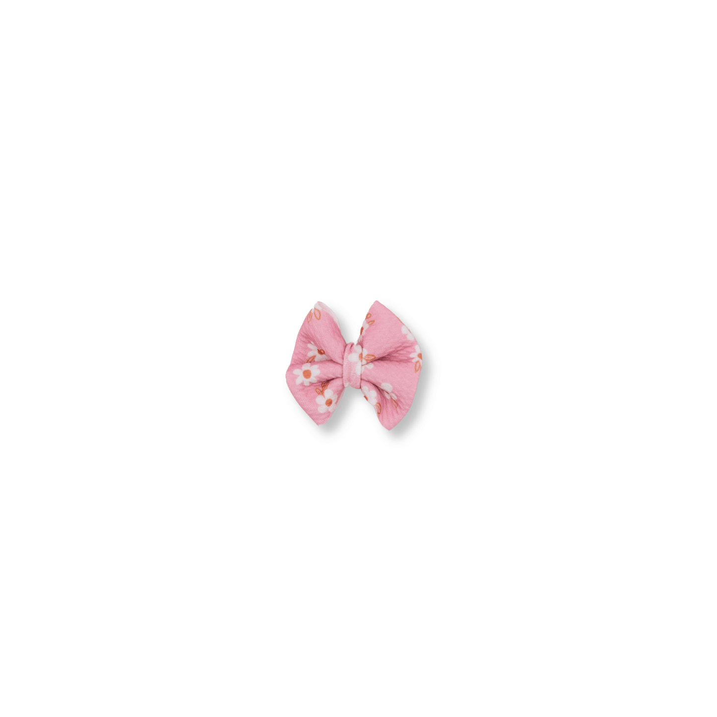 Baby & Toddler Bow | Clip in Hairbow | Handmade | Small Bow | Fuchsia Daisies | FINAL SALE