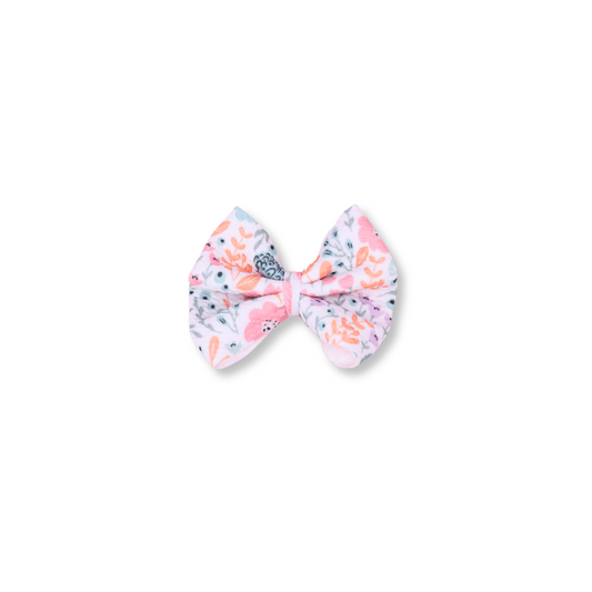 Baby & Toddler Bow | Clip in Hairbow | Handmade | Medium Bow | Spring Floral | lclip
