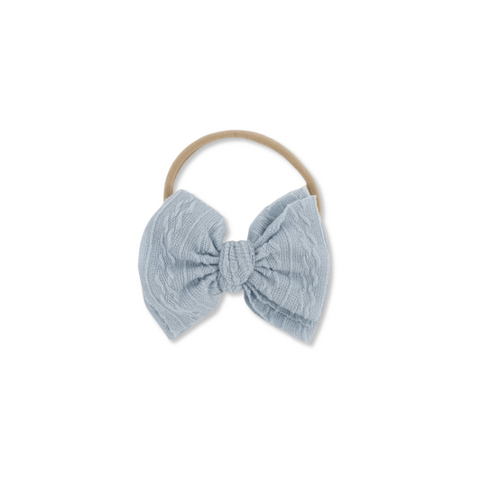 Baby Headband | Medium Bow | 0-24m | Light Blue | FINAL SALE