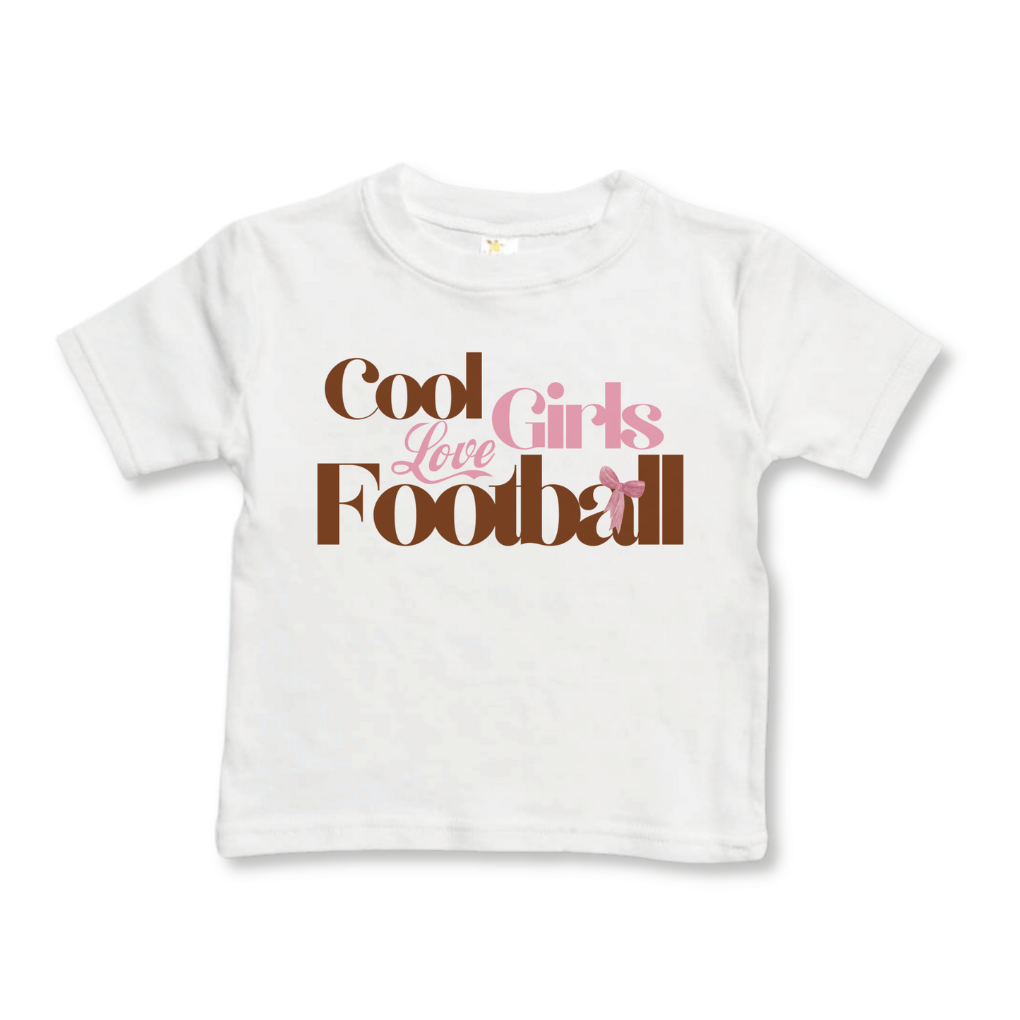 Football Toddler T-shirt | Sizes 2T to 5T | Cool Girls Love Football