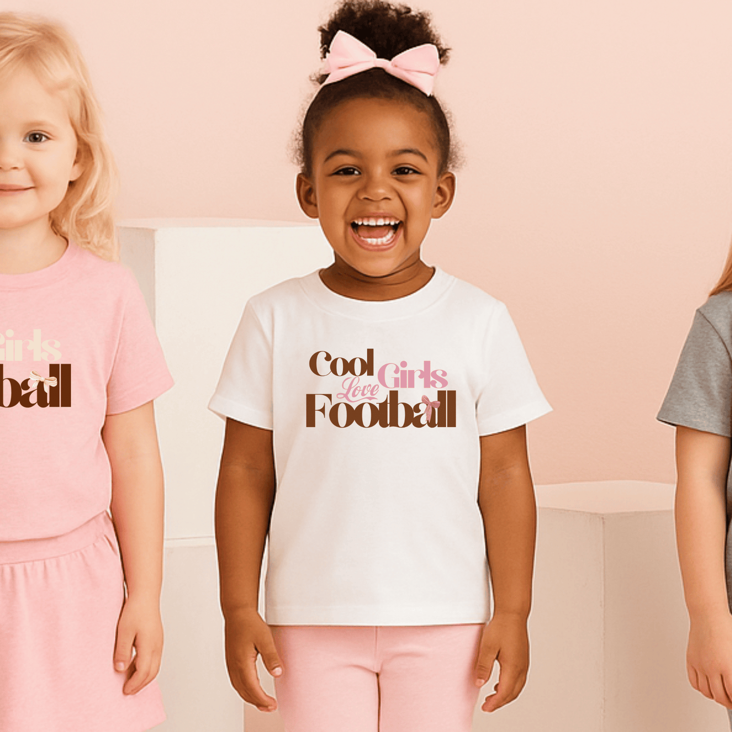 Football Toddler T-shirt | Sizes 2T to 5T | Cool Girls Love Football