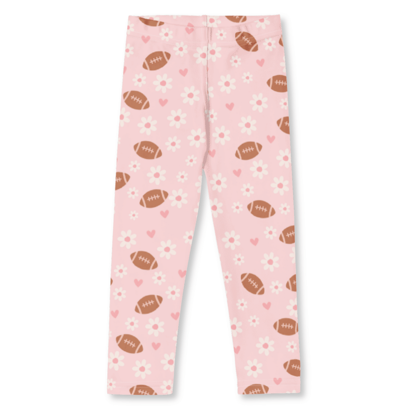 Football Toddler Leggings | Sizes 2T to 4T | Footballs & Daisies