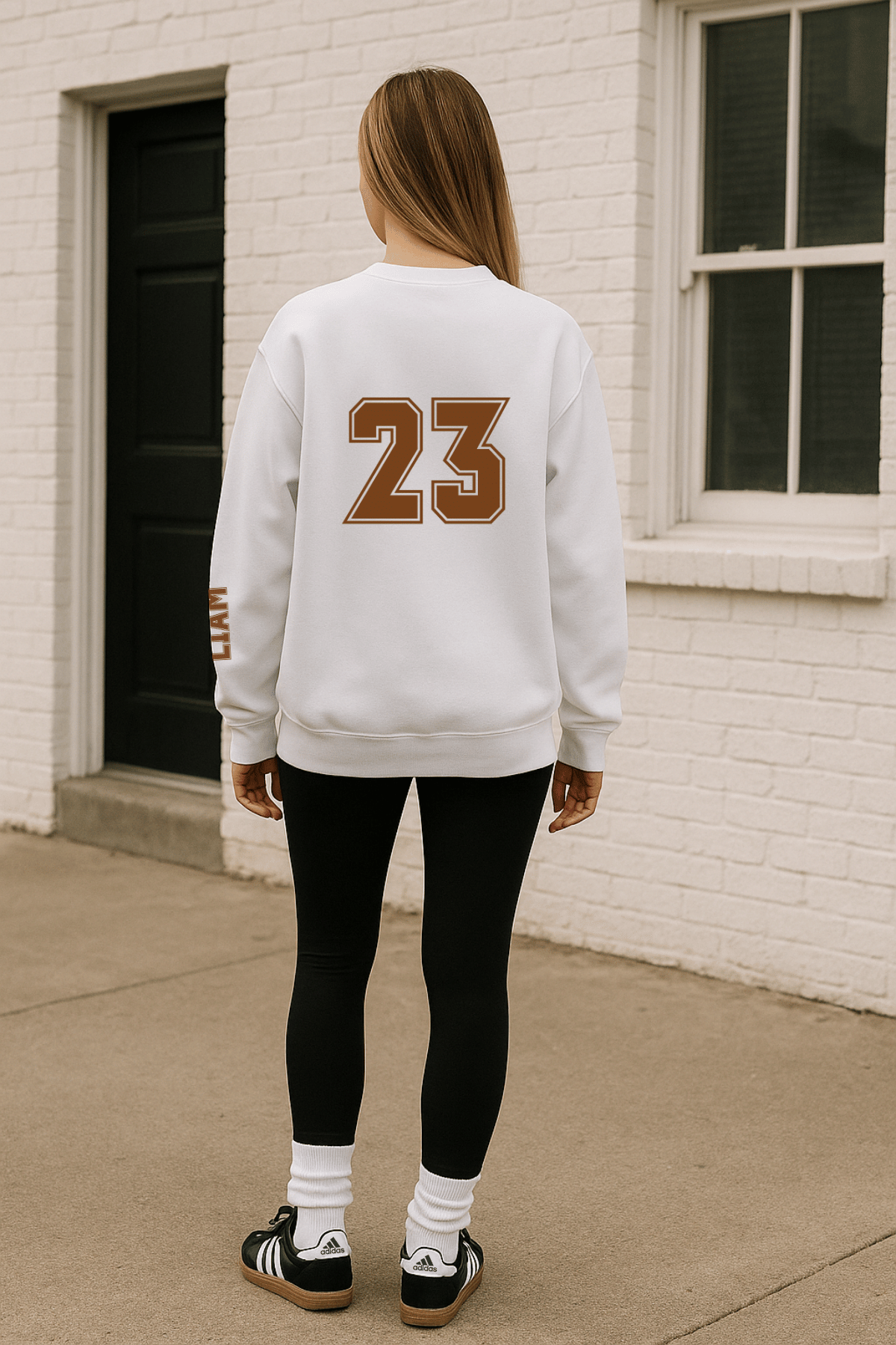 Football Mom Women's Personalized Heavy Blend™ Crewneck Sweatshirt