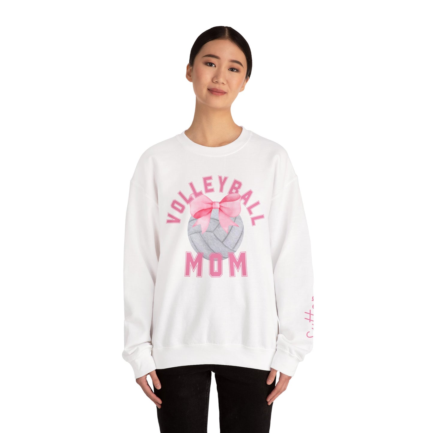 Volleyball Mom Personalized Heavy Blend™ Crewneck Sweatshirt