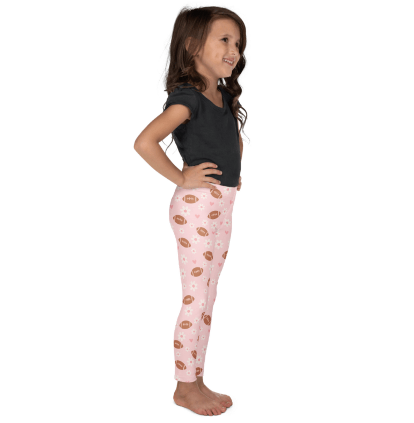Toddler Football Outfit | 2T to 5T | Flutter Sleeve | Footballs and Daisies