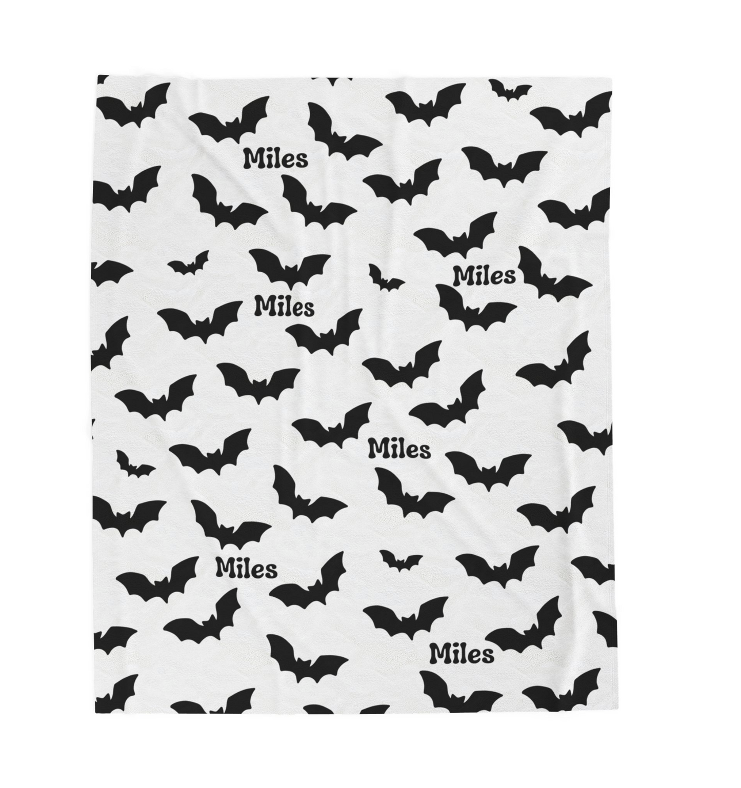 Halloween Personalized Velveteen Plush Blanket | Bats