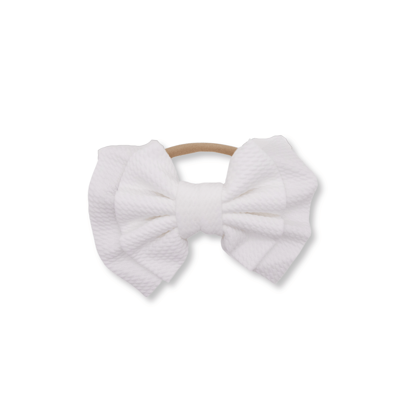 Baby Headband | Big Bow White