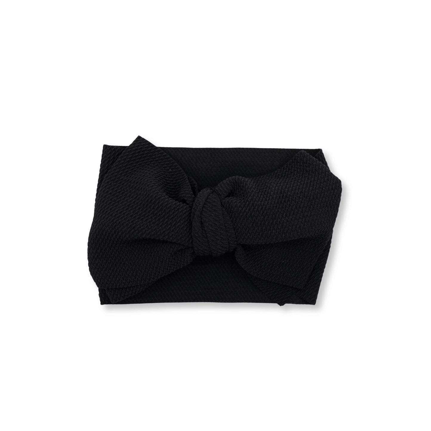 Baby Head Wrap | Black Hair Bow | Oversized Textured Bow Black