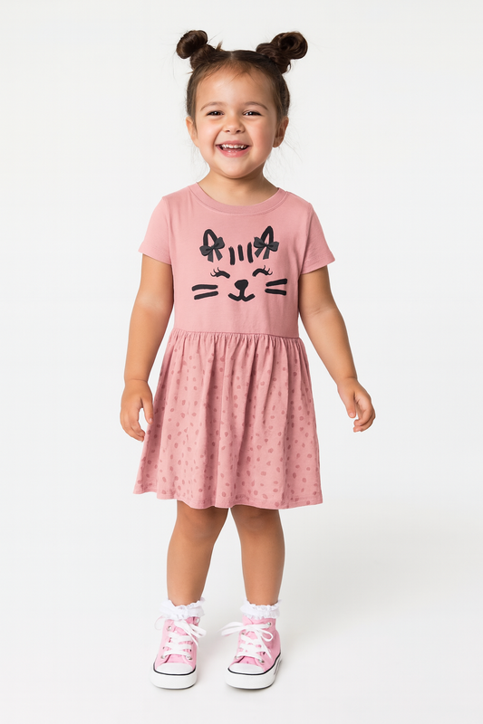 Halloween Toddler Dress | 2T to 5/6T | Cute Kitty