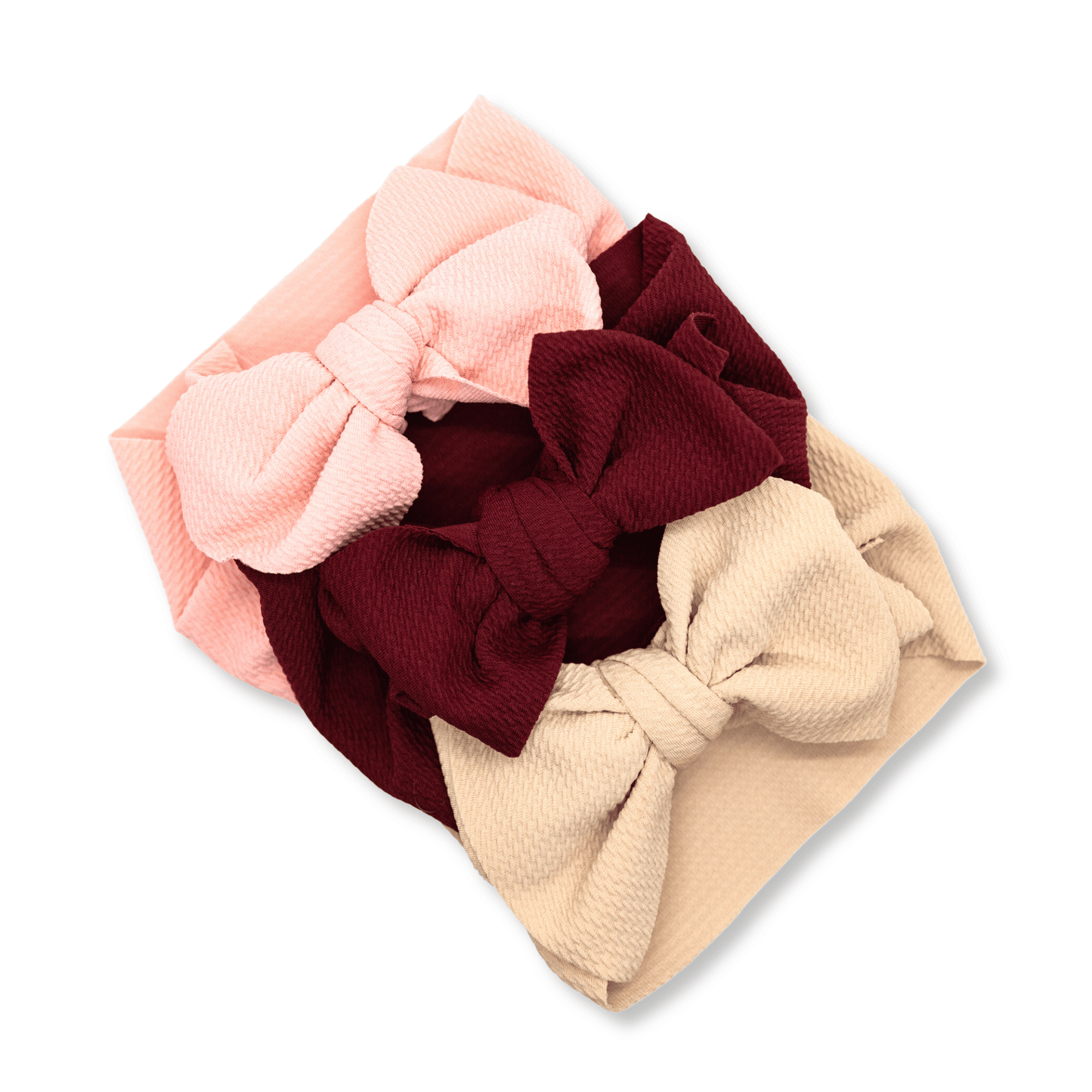 Baby Head Wrap | Oversized Textured Red Hair Bow
