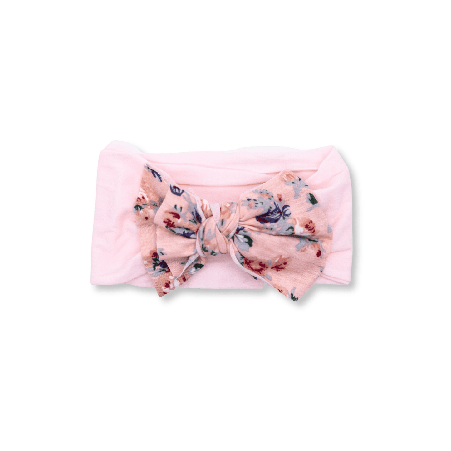 Baby Headband | Floral Bow Light Pink FINAL SALE