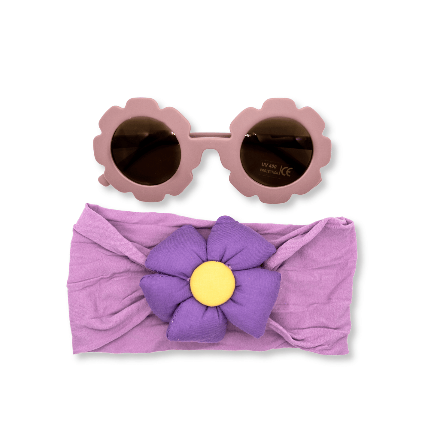Baby Headband & Sunglasses | Hair Bow for Infants | Purple FINAL SALE