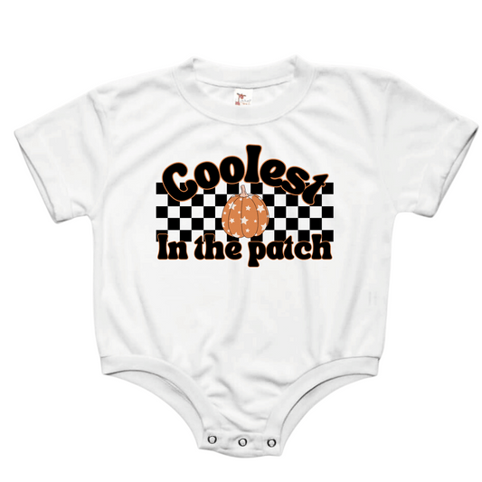 Baby & Toddler Romper | Girls & Boys | Unisex Fit | 100% Cotton | Short Sleeves | Sizes 0-3m to 18-24m | Coolest Pumpkin | FINAL SALE