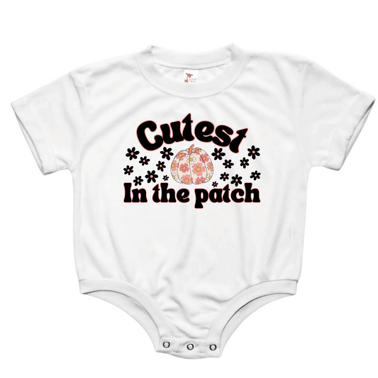 Baby Girl's Romper | Short Sleeves | Sizes 0-3m to 18-24m | Cutest Pumpkin | FINAL SALE