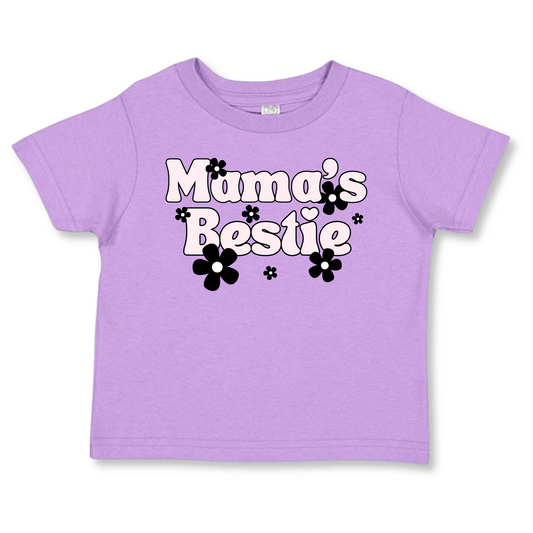 Toddler T-shirt | 100% Cotton | Short Sleeves | Sizes 2T to 5/6T | Mama's Bestie | FINAL SALE