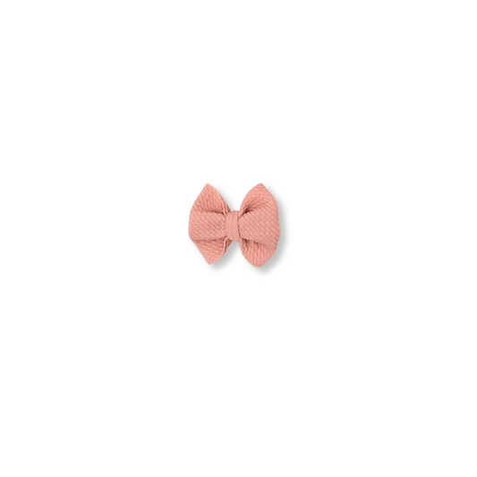 Baby & Toddler Bow | Clip in Hairbow | Handmade Bullet Bow | Small Bow | Dusty Rose | FINAL SALE