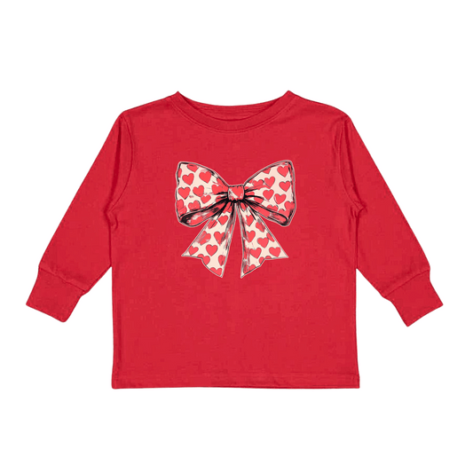 Toddler T-shirt | Sizes 2T to 5/6T | Heart Bow | FINAL SALE