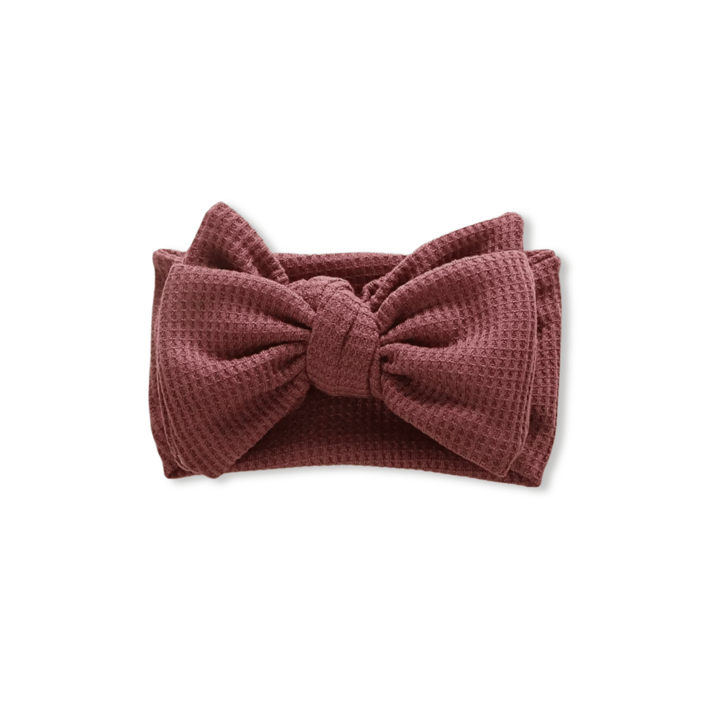 Baby Head Wrap | Large Bow | Waffle Knit | 3-12m+ | Chocolate Mocha | hwb3 | FINAL SALE