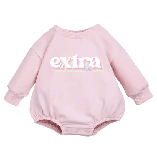 Baby Bubble Romper | 3-6m to 6-8m | Pink | Extra Cute | FINAL SALE
