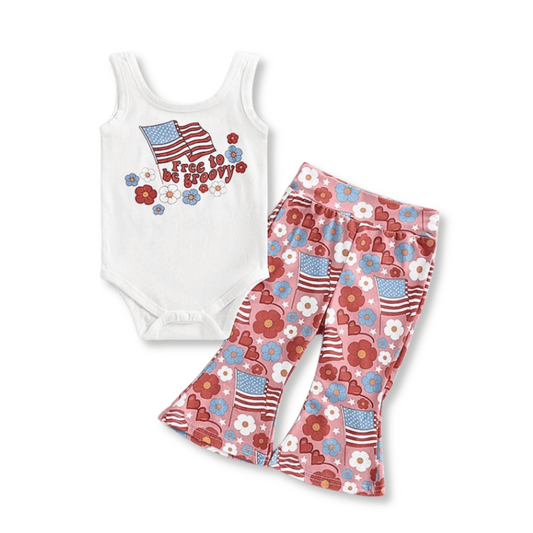 Baby & Toddler Two-Piece Set | Sizes 3-6m up to 18-24m | Free to be Groovy