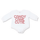 Baby & Toddler Girl's Bubble Romper | Fleece | Sizes 0-3m to 12-18m | Candy Cane Cutie | FINAL SALE