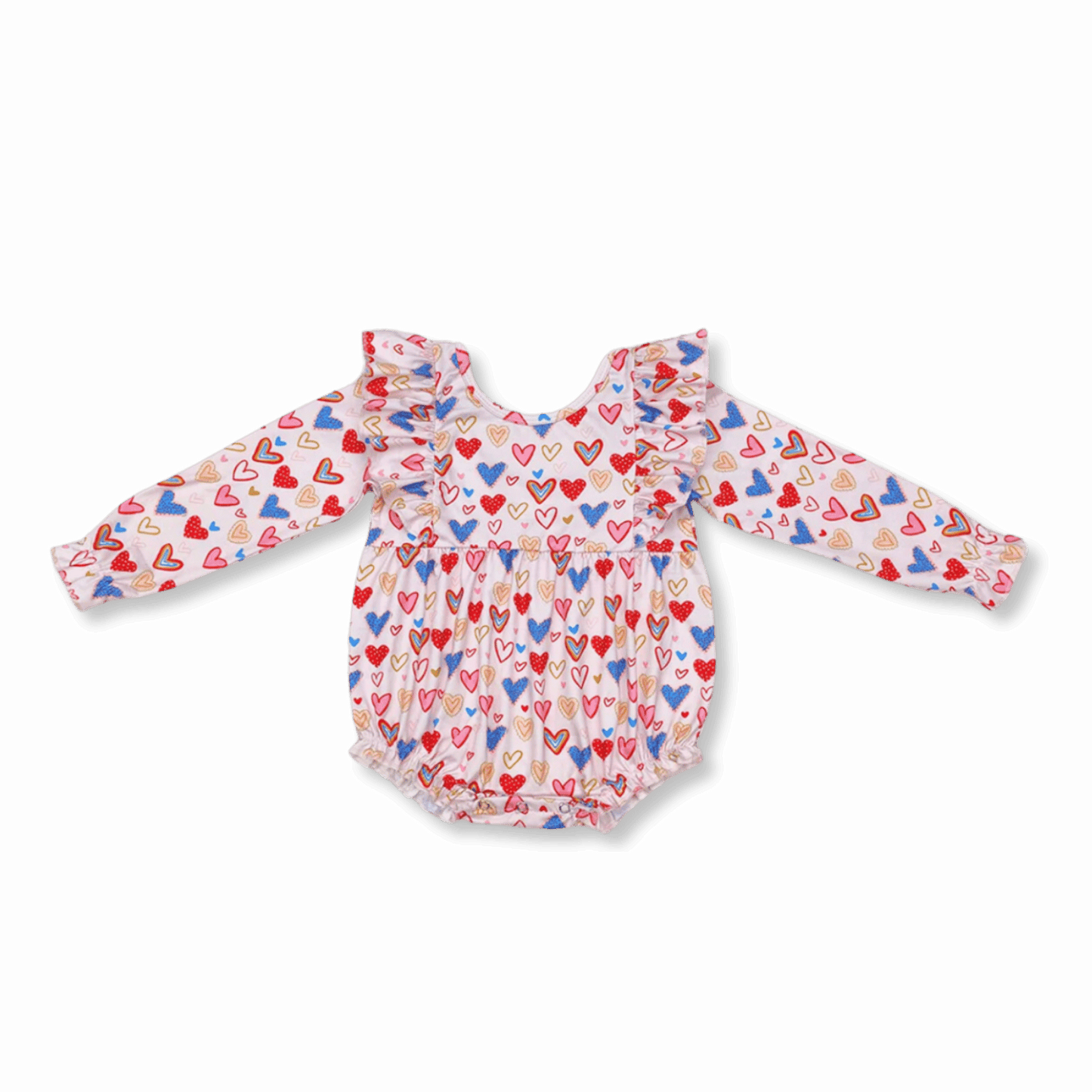 Baby Bubble Romper | 3-6m to 2T | Valentine's Hearts | FINAL SALE