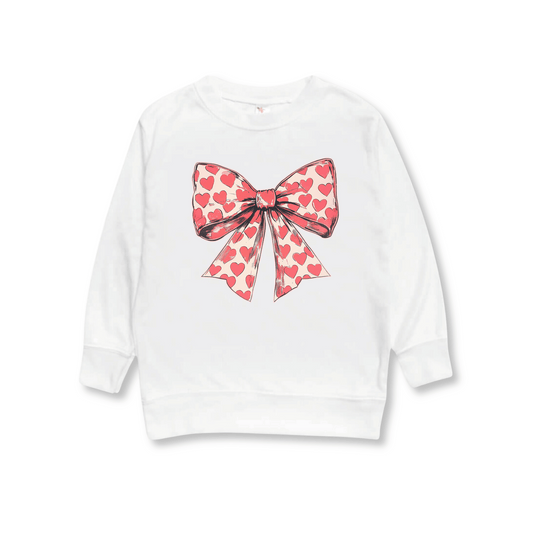 Toddler Pullover | Sizes 2T to 5T | Heart Bow | FINAL SALE