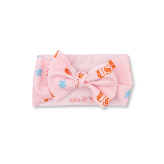 Baby Head Wrap | Handmade Bow | Large Bow | Sizes 0-12m+ | Bullet Polyester | USA | hwb2