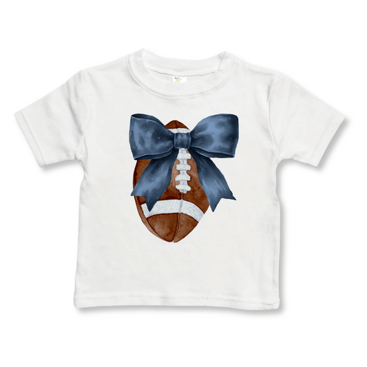 Toddler T-shirt | Sizes 2T to 5/6T | Football Bow | FINAL SALE