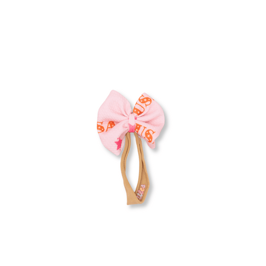 Baby & Toddler Headband | Handmade Bullet Bow | Nylon | Medium Bow | 0-24m | USA | FINAL SALE