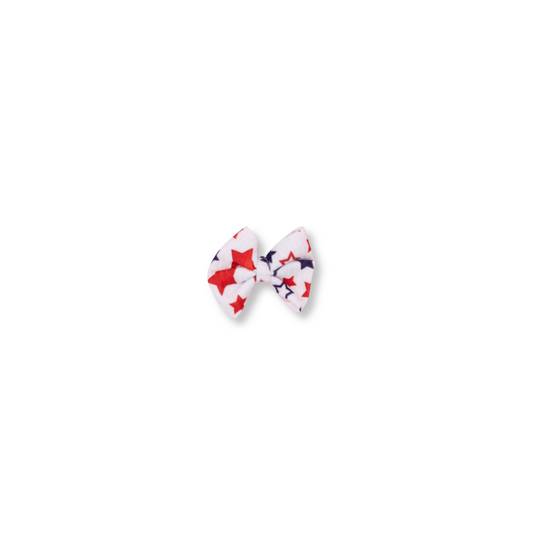 Baby & Toddler Bow | Clip in Hairbow | Handmade Bullet Bow | Small Bow | Stars | FINAL SALE