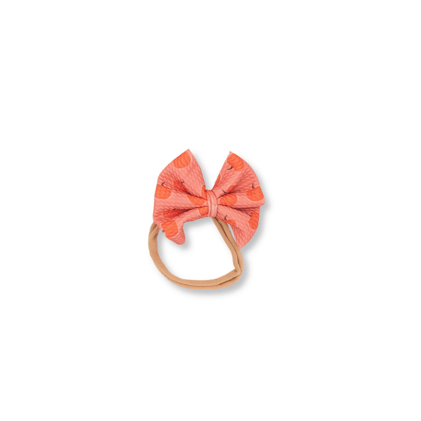 Baby & Toddler Headband | Handmade Bullet Bow | Nylon | Medium Bow | 0-24m | Pumpkins | sbb | FINAL SALE