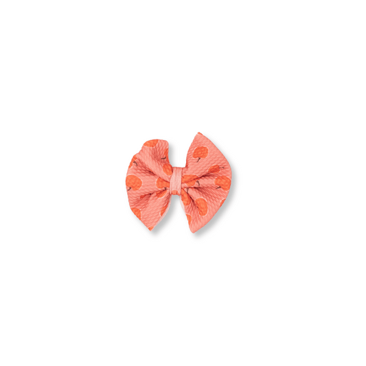 Baby & Toddler Bow | Clip in Hairbow | Handmade Bullet Bow | Medium Bow | Pumpkins |  | FINAL SALE