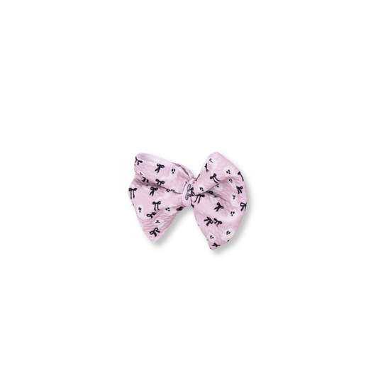 Baby & Toddler Bow | Clip in Hairbow | Handmade Bullet Bow | Medium Bow | Girly Ghosts | Small Pattern | | mdclip | FINAL SALE