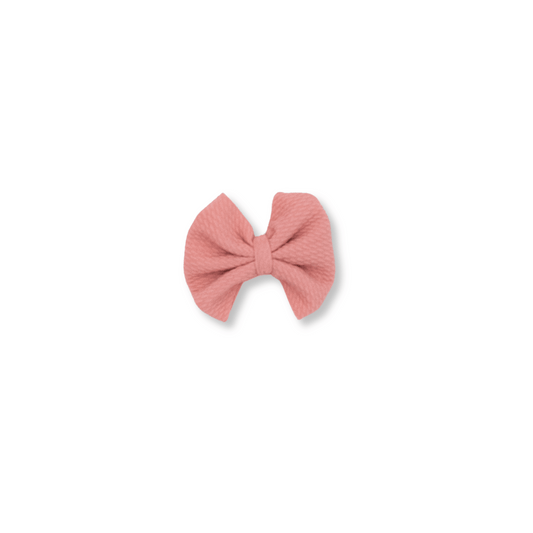 Baby & Toddler Bow | Clip in Hairbow | Handmade Bullet Bow | Medium Bow | Mauve | FINAL SALE