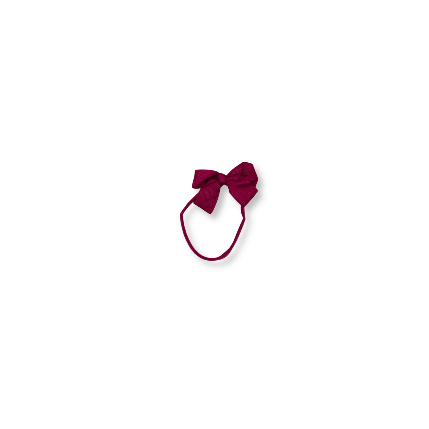 Baby & Toddler Headband | Nylon | Small Bow | Fits 0-24m | Plum | FINAL SALE