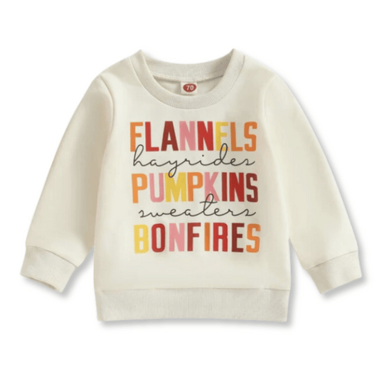 Baby & Toddler Sweatshirt | Sizes 6-12m up to 3T | Fall Things | FINAL SALE